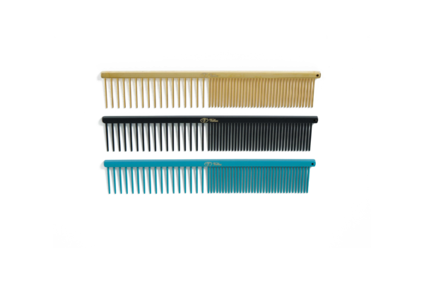 VELLUS 7" Medium-Coarse/Fine Combination Comb with 1 inch teeth